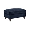 Hrinhom 35.4"W Modern Chenille Upholstered Ottoman with Pleats Skirts - 3 of 4