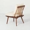 Spindle Back Accent Chair with Cushions Brown/Cream - Hearth & Hand™ with Magnolia - image 3 of 4