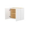 HOMLUX Easy-DIY Shaker White Ready to Assemble Wall Kitchen Cabinet 2 Doors - 2 of 4