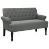 vidaXL Bench with Backrest Dark Gray 47.2 in.x24.4 in.x29.7 in. Fabric - 2 of 4
