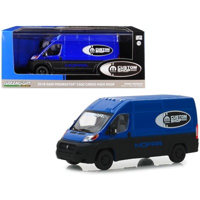 2018 RAM ProMaster 2500 Cargo Van High Roof Blue and Black "MOPAR Custom Shop" 1/43 Diecast Model by Greenlight
