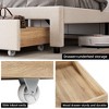 Full Size Bed Frame with Drawer, Upholstered Platform Bed Frame with Storage Headboard and Charging Station - 4 of 4