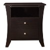 Banbridge 2 Drawer Nightstand with Open Shelf Espresso - HOMES: Inside + Out - image 3 of 4