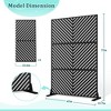 TOAOTBNBO Metal Privacy Screen with Stand, Decorative Privacy Fence Panels with Parallel Lines Pattern, Outdoor Privacy Screen for Garden, Black - 3 of 4