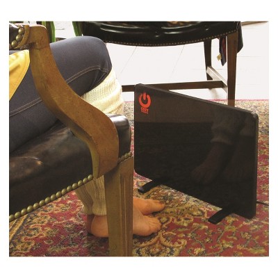 Black Electric Flat Panel Heater with Thermostat, 23"