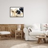 Stupell Industries Navy & Gold Flowers Black Framed Giclee Art - 2 of 4