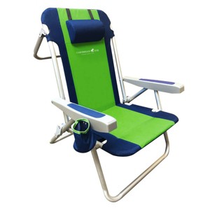 Caribbean Joe Oversize Deluxe Backpack Outdoor Portable Sports Chair - Navy Green - 1 of 4