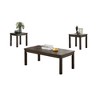 Wooden Classic 3-Piece Coffee and End Table Set with Clean Lines and Contemporary Design for Living Room - 2 of 4