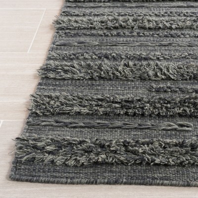 Vermont Charcoal and Ivory Hand-Knotted Wool Area Rug
