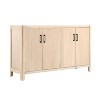 Okak 4-Door Entryway Cabinet with Natural Distressed Finish, Kitchen Pantry Cabinet, Storage Cabinet for Entryway, Living Room - 3 of 4