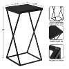 Kate and Laurel Elix Square MDF Drink Table, 12x12x24, Black - 2 of 4