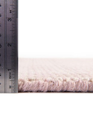 Handmade Ivory Wool Runner Rug in English Rose