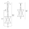 LNC Orthosting 1-Lights 9.4" Modern Geometric Pendant Lights, Matte Black and Gold - 3 of 4