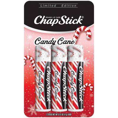Chapstick Holiday Collection Lip Balm - Candy Cane - 3pk/0.45oz
