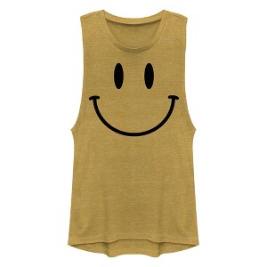 Junior's Lost Gods Smiling Face Festival Muscle Tee - 1 of 4