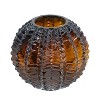 ORRD Amber Glass Vase, Textured Round Hand Blown Vase for Centerpiece, Fall Home Decor Gift, Modern Art - 4 of 4