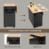 Finnhomy Mobile Kitchen Island with Drop Leaf - 2 of 4