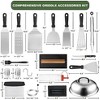 Aoibox 35-Piece Griddle Accessories Set for Flat Top Grills, Includes Spatulas, Scraper, Tongs, Egg Rings, and More for Outdoor BBQ and Camping - 2 of 4