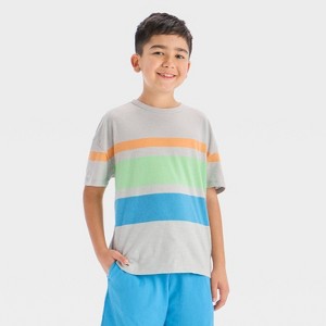 Boys' Short Sleeve Chest Striped T-Shirt - Cat & Jack™ - 1 of 3