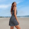 Women's Nautical Striped Romper with Waist Tie - Cupshe - 2 of 4