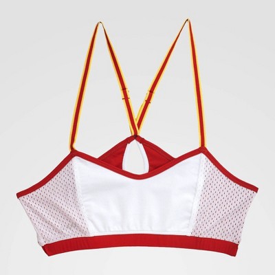 NCAA Iowa State Cyclones Sporty Bralette with Keyhole - White L