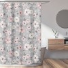 Sweet Jojo Designs Shower Curtain 72in.x72in. Watercolor Floral Grey Pink - 2 of 4