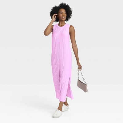 Women's Sleeveless Plisse Knit Dress - A New Day™