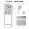 GustoWave Farmhouse Bathroom Storage Cabinet Organizer with Rattan Doors, Freestanding Wood Above Toilet Storage with Adjustable Shelf - 2 of 4