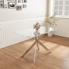 Dexmalle Modern Minimalist Tempered Glass Coffee Table With Metal Leg - 2 of 4