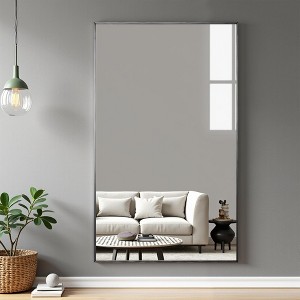 MAYEERTY Aluminum Rectangle Black Full Length Mirror for Living Room Bedroom - 1 of 4