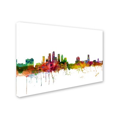Trademark Fine Art -Michael Tompsett 'Tampa Florida Skyline' Canvas Art