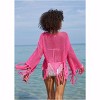 VENUS Womens Fringe Crochet Cover-Up - 3 of 4