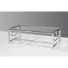 Best Master Furniture,Stainless Steel and Glass Coffee Table in Silver Base/Clear - 2 of 2