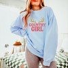 Country Girl Antlers Puff Print - Womens Lightweight Garment Dyed Sweatshirt - 2 of 3
