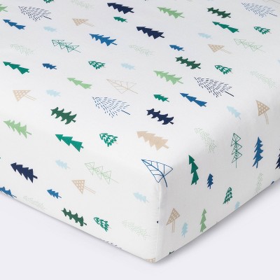 Crib Fitted Sheet Trees - Cloud Island™ Blue