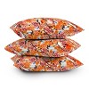 Orange Sorbet Floral Throw Pillow - Deny Designs - 3 of 3