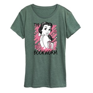 Women's - Disney - Belle The Bookworm Short Sleeve Graphic T-Shirt - 1 of 4
