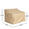 Outdoor Loveseat Sofa Cover,Heavy-Duty Waterproof Patio Cover with UV Protection and Air Vents,Durable Furniture Cover with Straps-Coolbibila - 4 of 4