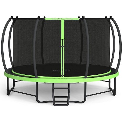BCAN Recreational Trampoline with Enclosure for Kids Adults, ASTM Approved, Outdoor Trampolines with Ladder for Kids
