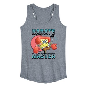 Women's - SpongeBob SquarePants - Karate Master Graphic Racerback Tank - 1 of 4