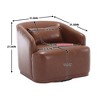 NicBex PU Leather Swivel Barrel Accent Chair,Upholstered Swivel Living Room Chair with Mid-Height Backrest,Accent Chairs for Living Room - 3 of 4