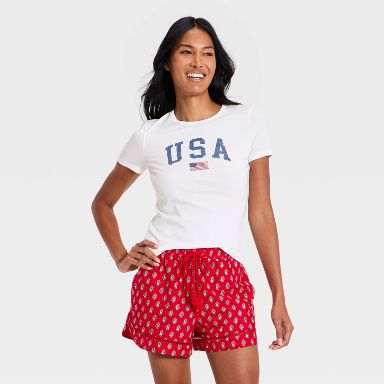 Women's Short Sleeve Graphic T-Shirt - Universal Thread™ Cream XS