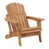 FATMOON Oversize Wooden Outdoor Folding Adirondack Chair with Pre-Assembled BackRest & SeatBoard, Wood Patio Chair for Garden Backyard - 4 of 4