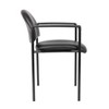 Vinyl Modern Stacking Chair Black - Boss Office Products: Caressoft Upholstery, Metal Frame, 275lb Capacity - image 4 of 4