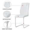 PAGED Dining Chairs Set of 4, Modern Kitchen Chair with Metal Legs and Padded Seat, PU Leather Living Room Chair for Dining Room - 4 of 4