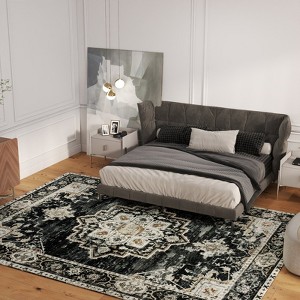 Modern Abstract Living Room Area Rug, Washable Rugs for Bedroom Non Slip, Soft Carpet for Dining Room Home Decor - 1 of 4