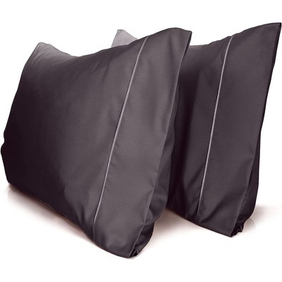 LuxClub 2 PC Performance Microfiber Solid Pillowcase Set