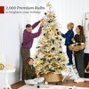 Best Choice Products Pre-Lit Flocked Full Aspen Noble Fir Christmas Tree w/ 2-in-1 Twinkling Micro LED Lights - 2 of 4