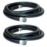 Apache 98108468 3/4 Inch Diameter 20 Foot Length 60 PSI Farm Fuel Gasoline Oil Diesel Tractor Transfer Hose with Male Fitting Ends, Black (2 Pack)