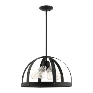 Livex Lighting Stoneridge 4 - Light Pendant in  Textured Black - 1 of 1